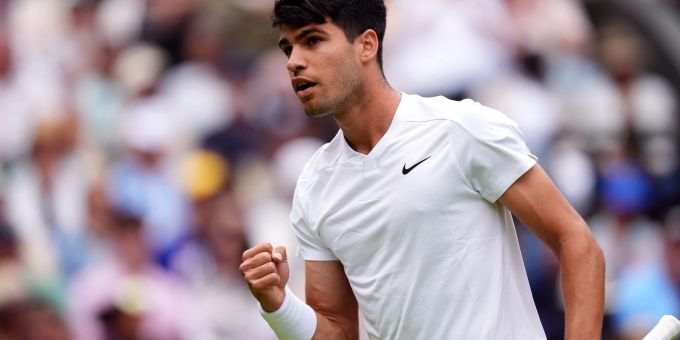 Erreichte die zweite Runde in Wimbledon: Carlos Alcaraz. Erreichte die zweite Runde in Wimbledon: Carlos Alcaraz.