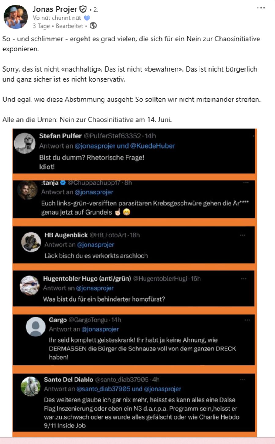 FDP-Generalsekretär erntet als Gegner der Zuwanderungsinitiative online viel Hass.