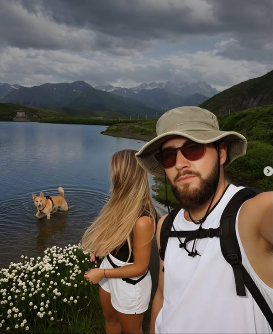 Noch im Juli wirkten Dina Rossi und Cyrill Egli am Bachalpsee glücklich und verliebt.