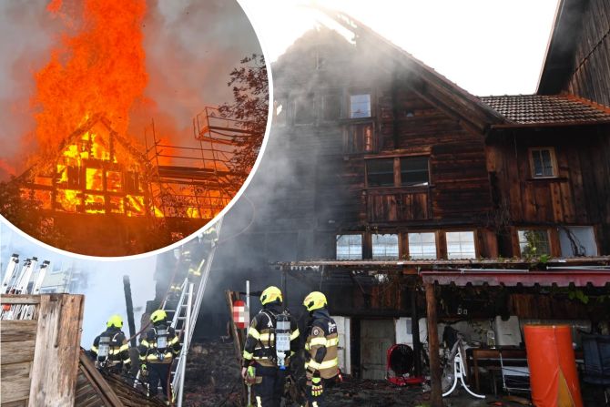Am 2. Juni wurde bei einem Brand ein Gebäude in Niederglatt komplett zerstört.