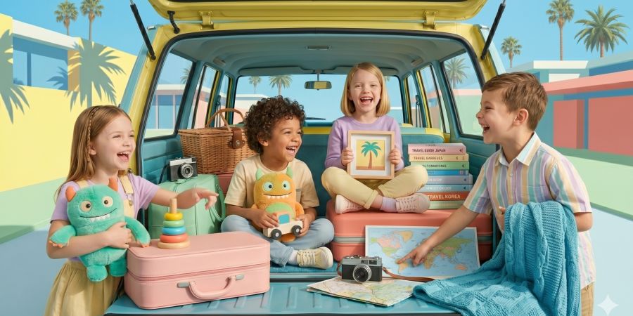 Kinderfreuden im Auto