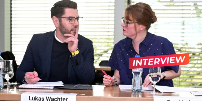 Lukas Wachter und die neuernannte City Managerin Bea Linder. - George Stutz