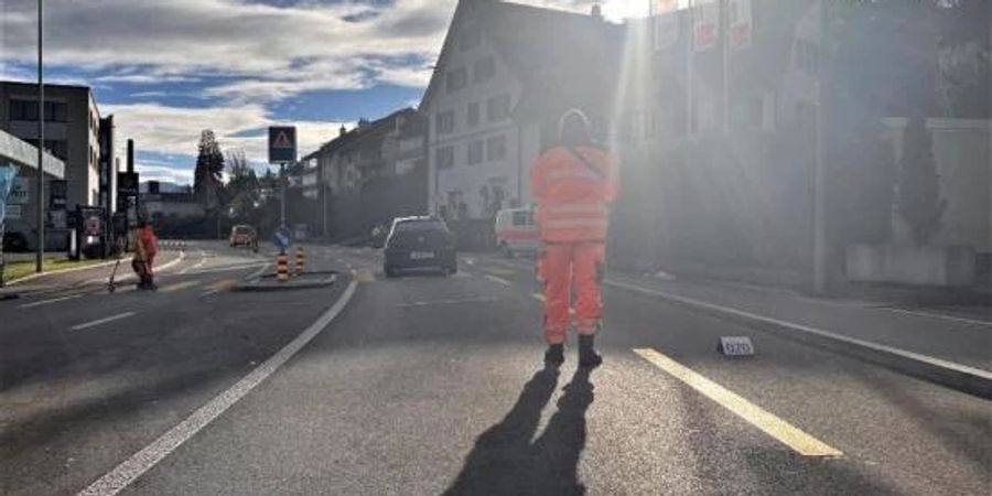 Unfallstelle in Au.