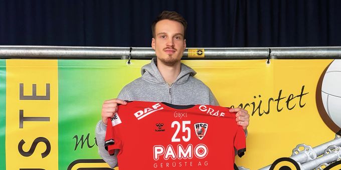 David Knezevic wechselt zum HSC Suhr Aarau. David Knezevic mit HSC Suhr Aarau-Trikot