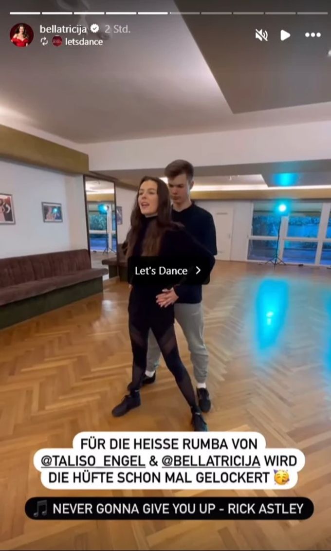 Tänzerin Patricija Ionel teilt auf Social Media Einblicke ins Training für Let's Dance. Let's Dance Instagram