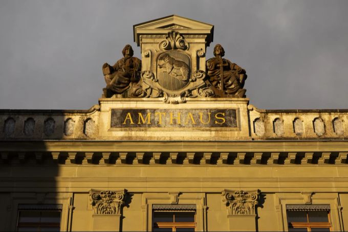 Die Fassade des Amthauses, am Montag, 27. Januar 2025 in Bern. Amthaus Bern Berufungsprozess