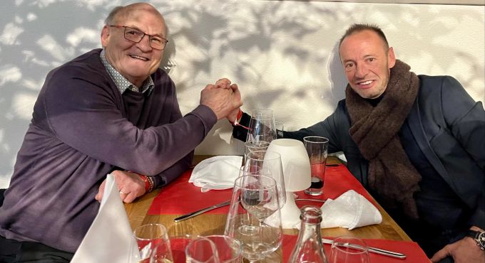 Legende des FC Sion: Fernand Luisier (l.) und Frédéric Chassot. FC Sion