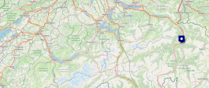 Der Fall des Richters wird derzeit in Chur GR verhandelt. Richter Chur Karte