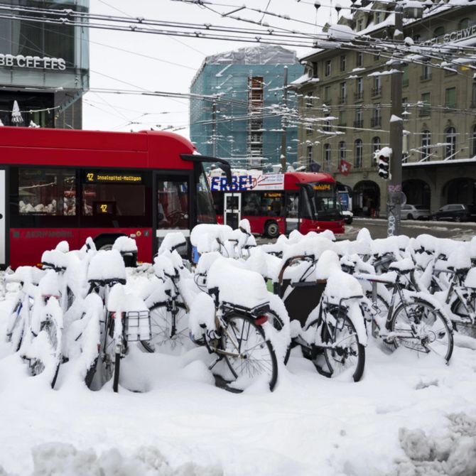 Tram Bern Schnee