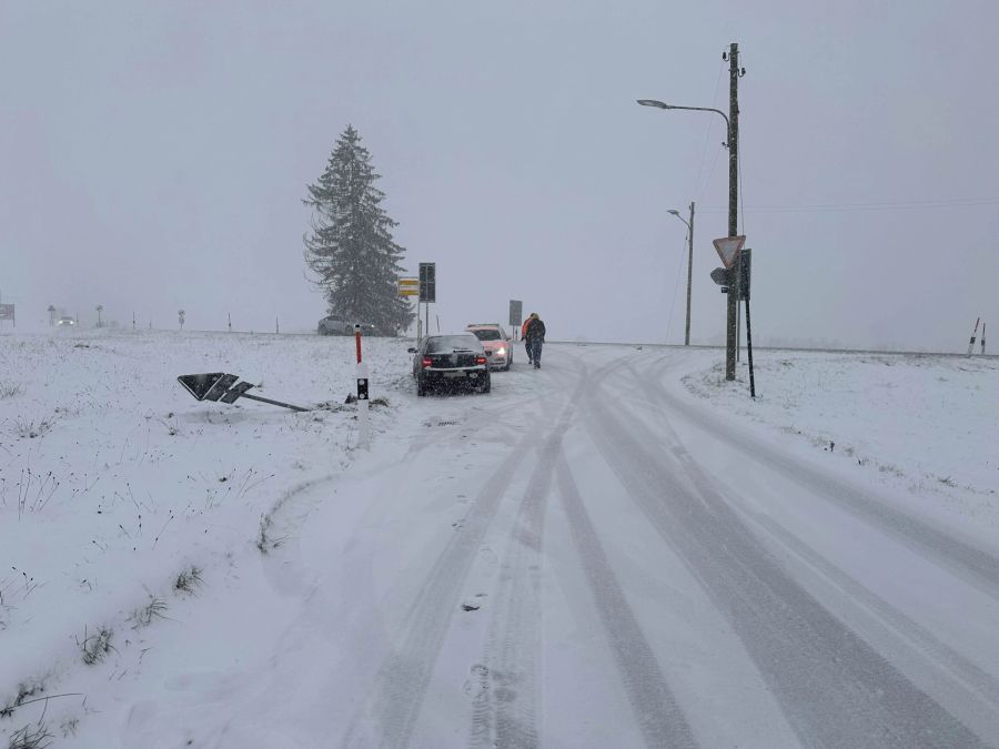 Winterchaos in Schwyz.