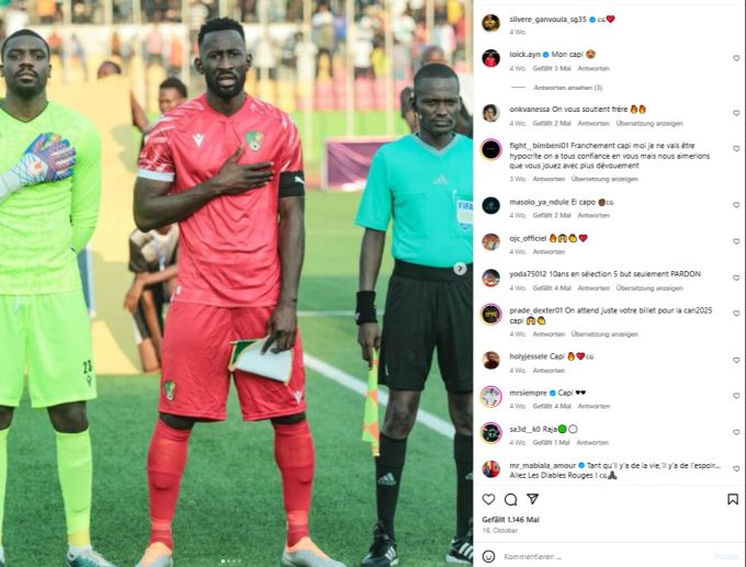 Silvère Ganvoula ist Captain der kongolesischen Nationalmannschaft. YB