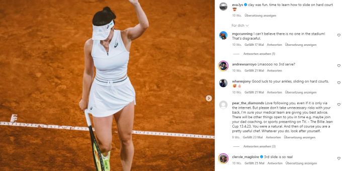Tennis: Eva Lys stemmt sich gegen Hassnachrichten. Tennis