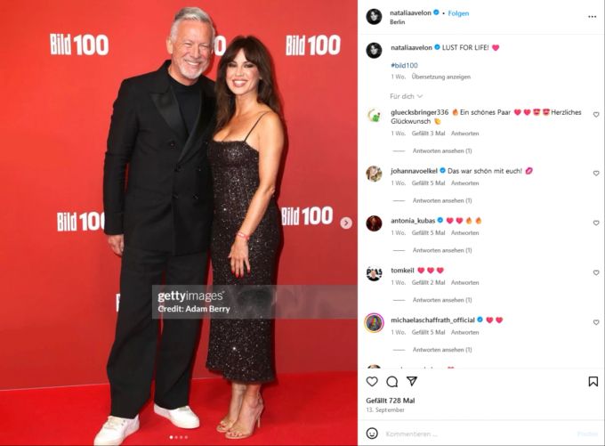Otto Steiner und Natalia Avelon erstmals zusammen auf dem roten Teppich. Otto Steienr Mimi Fiedler
