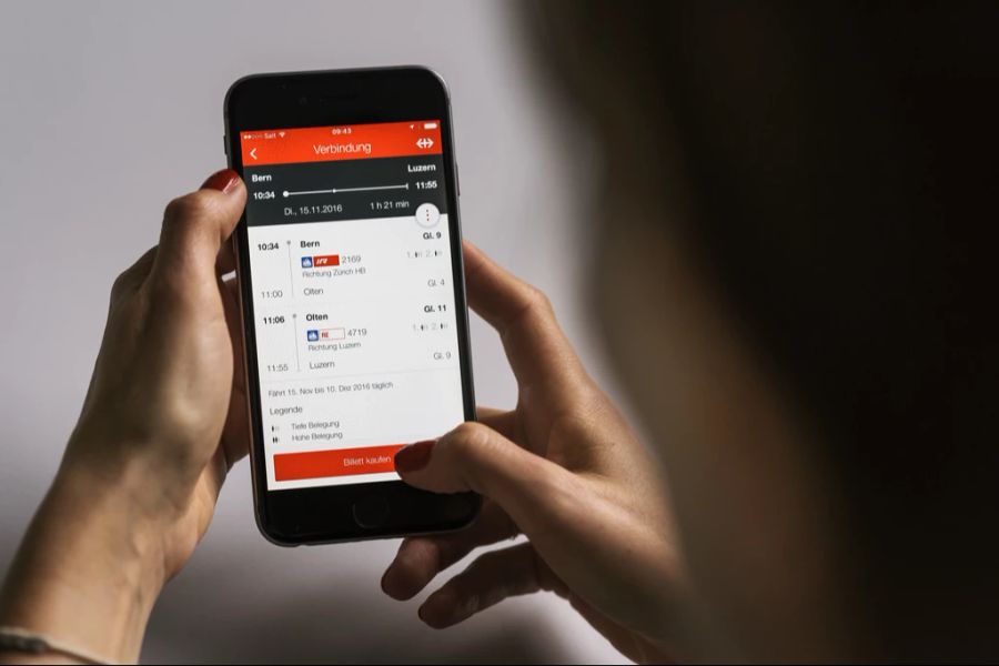 Die Online-App der SBB zeigt Verspätungen in Echtzeit an – allerdings nur bis zur Ankunft des Zuges. (Symbolbild)