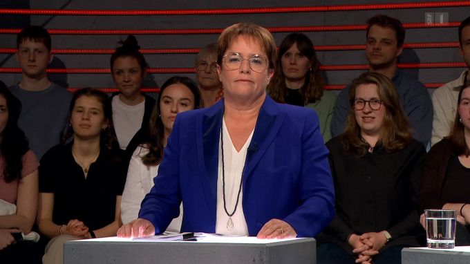 SVP-Vizepräsidentin Magdalena Martullo-Blocher in der «Arena». Arena