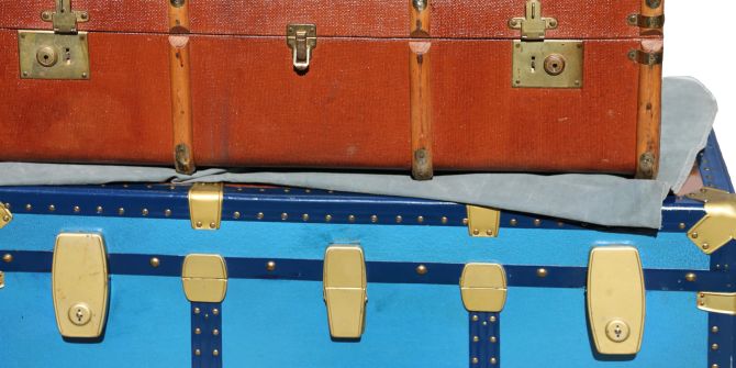 Koffer, Reisekoffer, Truhe, Holz, alt, Vintage