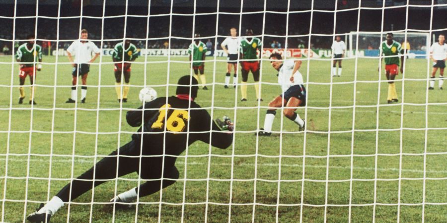 Ein legendäres WM-Spiel: 1990 scheitert Kamerun im Viertelfinale nach Verlängerung an England.