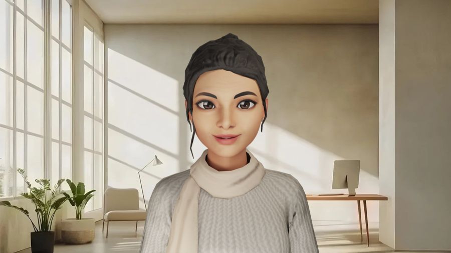 Ella ist ein technisch generierter Avatar.