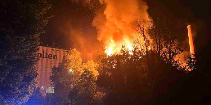 Olten SO: Brand in leerstehendem Industriegebäude. Olten SO