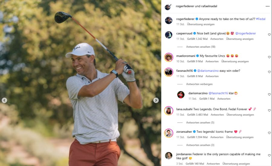 Die gemeinsame Golf-Session scheint Freude zu bereiten?