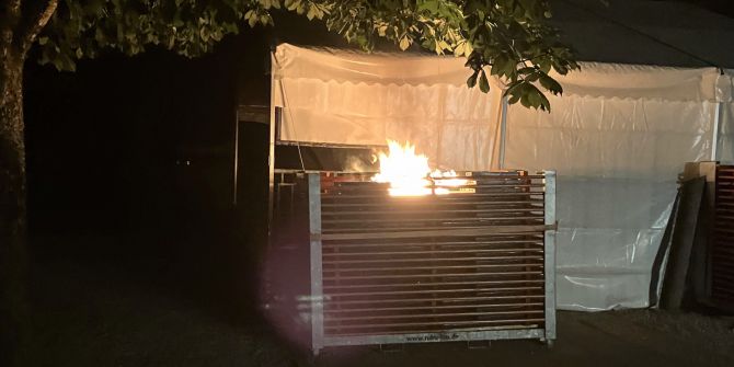 Feuers in Einsiedeln