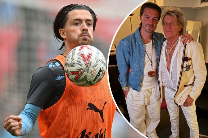 Jack Grealish Rod Stewart