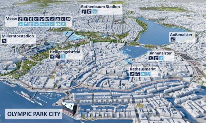 Hamburg hat die Bewerbungsunterlagen für Olympia beim DOSB eingereicht (für 2036, 2040 oder 2044). arena hamburg