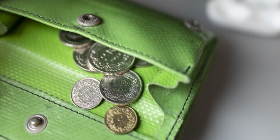 Portemonnaie Geld münzen Franken