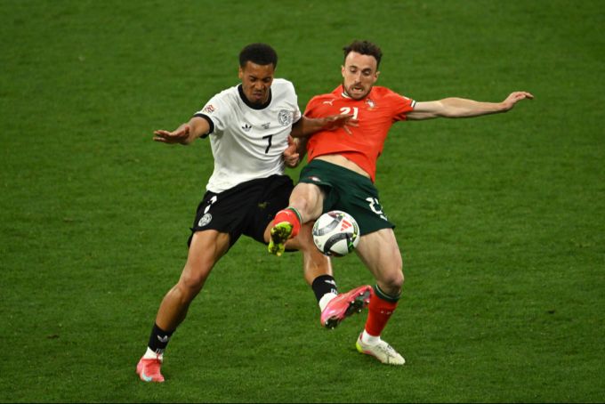 Diogo Jota (rechts) in der Nations League mit Portugal gegen Deutschland. Diogo Jota