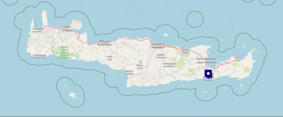 Kreta Karte Waldbrand