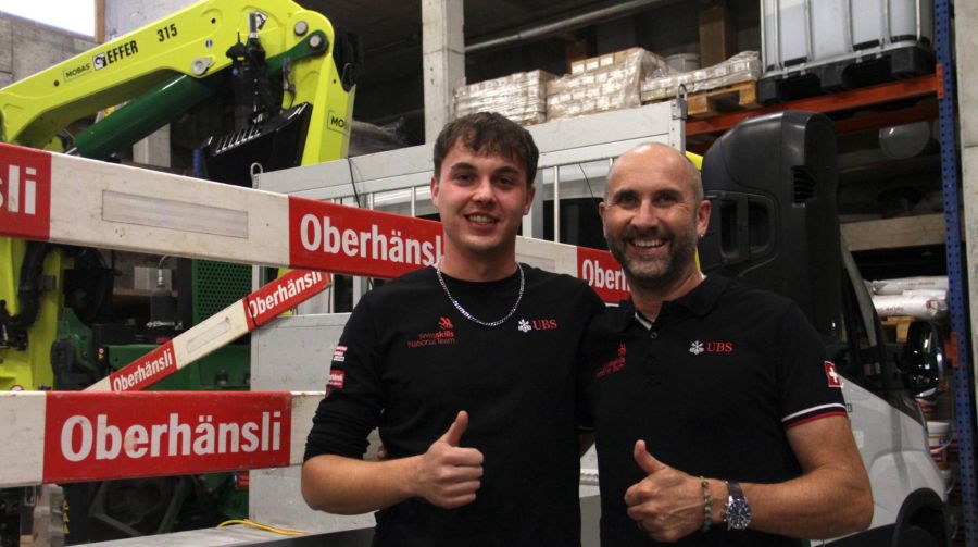 Waren während den gesamten Berufsweltmeisterschaften ein gutes Team (v.l.): Robin Hollenstein und sein Trainer Ruedi Signer.