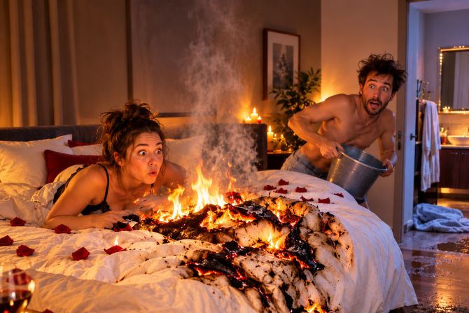 Schadenfall des Monats: Wenn die Liebe Feuer fängt