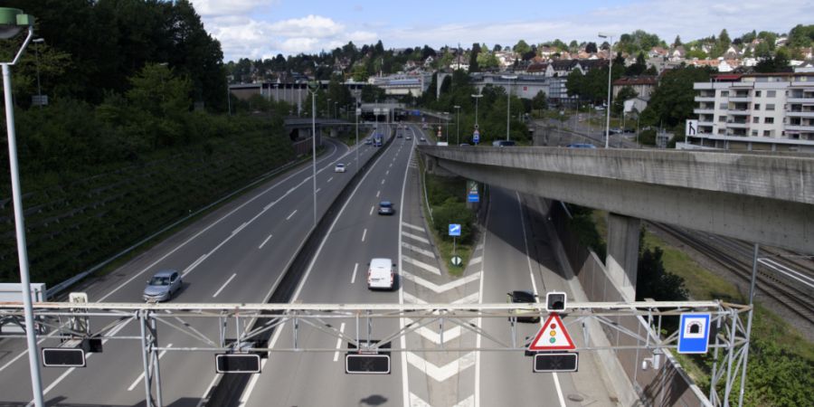 Eines der umstrittenen Projekte der Vorlage Verkehr 45 ist der Ausbau der St. Galler Stadtautobahn. (Archivbild)