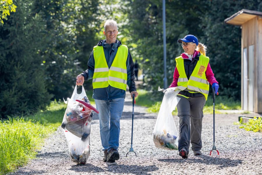 Auch der Wald wird am IGSU Clean-Up-Day von Littering befreit.