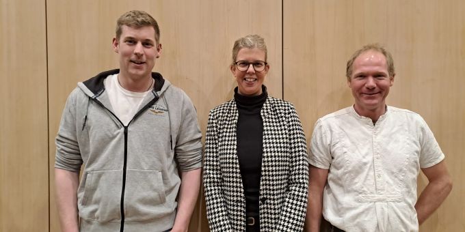 (v.l.n.r.) Frowin Schmid, Daniela Hörler und Matthias Tobler - Wahlversammlung Wolfhalden 2023 Wahlversammlung Wolfhalden 2023 Kandidierende