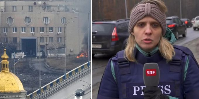 Bomben auf Kiew - SRF-Korrespondentin Tschirky flieht an sicheren Ort