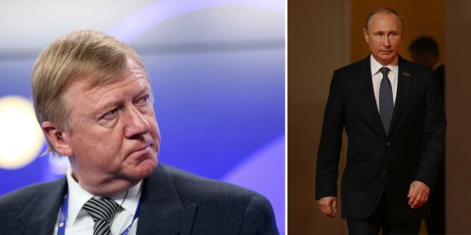 Anatoli Tschubais (links) ist von seinem Amt als Sonderbeauftragter des russischen Präsidenten für nachhaltige Entwicklung zurückgetreten, Ukraine-Krieg