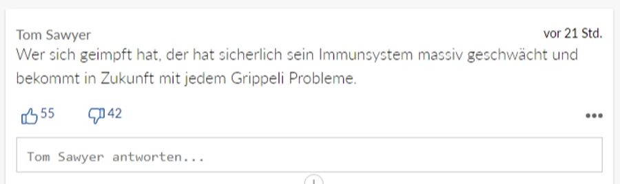 Tom Sawyer sieht das Ganze als eine Folge der Impfungen.