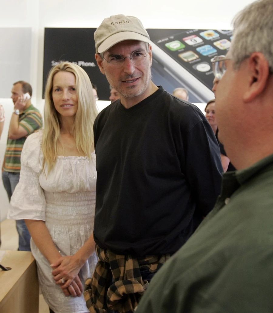 Laurene Powell Jobs und Steve Jobs im Jahr 2007.