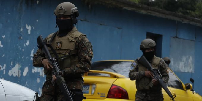 Soldaten in El Salvador. El Salvador