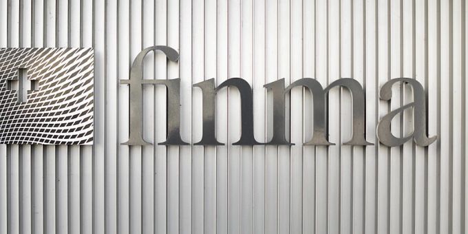 Das Logo der Finanzmarktaufsicht Finma. Finma krypto