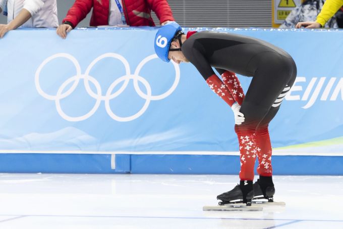 Die Enttäuschung bei Livio Wenger ist riesig. Olympia 2022