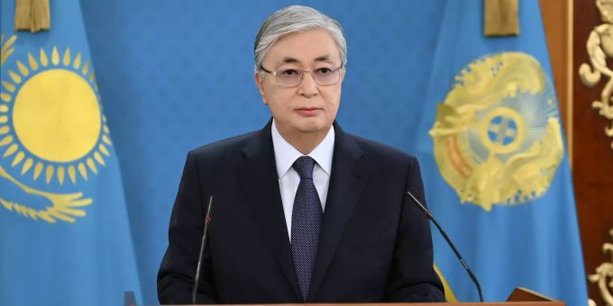 Kasachstans Präsident Kassym-Jomart Tokayev. Kazakhstan Protests