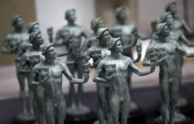 Die Preisstatuen der SAG Awards in 2019. Sag Awards