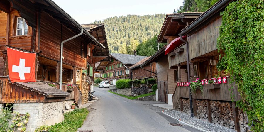 Das alte Zentrum von Matten. - Simmental
