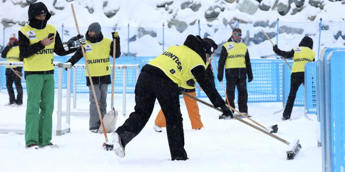 Trotz vieler Helfer musste das OK für das Rennen am Samstag kapitulieren. Zermatt/Cervinia