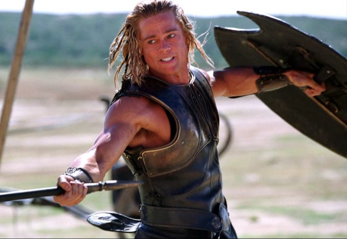 Brad Pitt in seiner Rolle als Achilles im Blockbuster «Troja». brad pitt 60