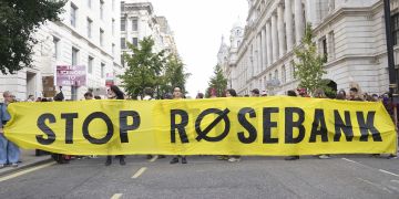 Britain Protest Rosebank