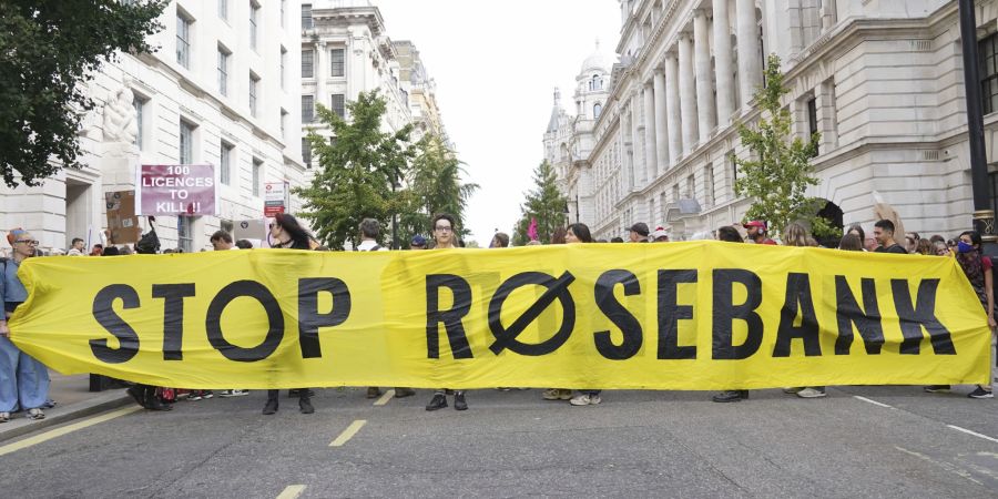 Britain Protest Rosebank