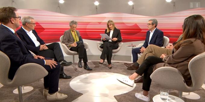 Moderatorin Barbara Lüthi diskutierte in der jüngsten Ausgabe von SRF-«Club» über den Nahostkonflikt. SRF Club